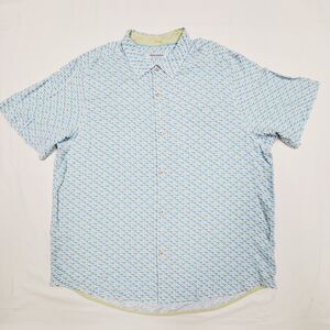 XXL Tommy Bahama Opal Teal Green Veracruz Cay Cocktail Mixer Shirt 56"